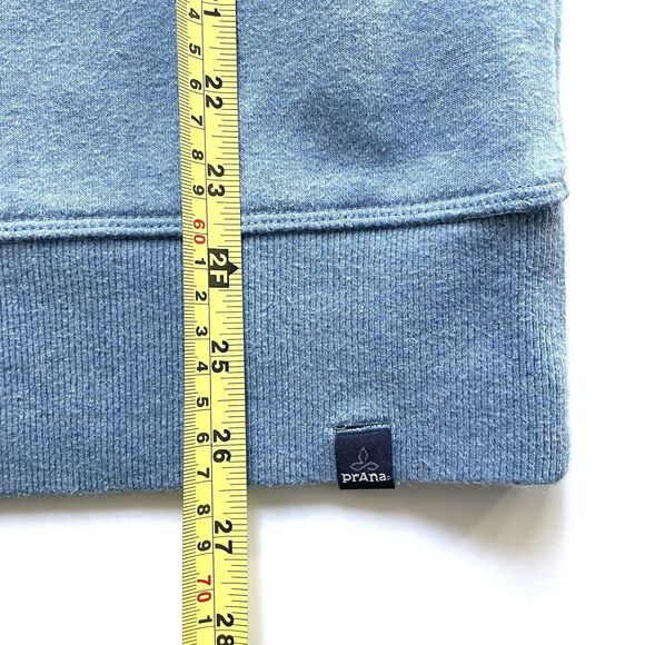 PrAna Men’s Organic Cotton Recycled Poly Blend Sweatshirt Light Blue - Picture 5 of 10